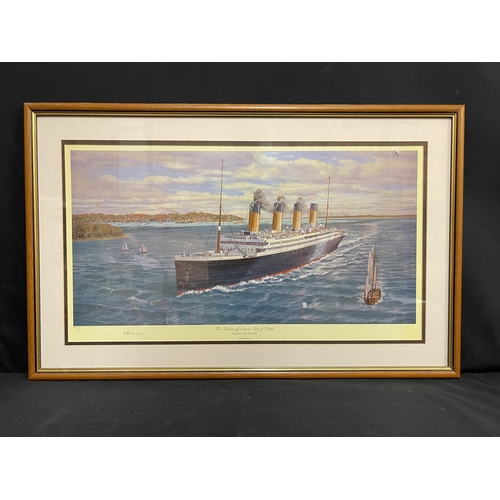 14 - MARITIME PRINTS: Simon Fisher limited edition artist proof. 'The Titanic off Cowes Isle of Wight', s... 