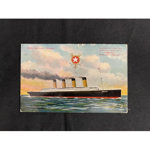 191 - R.M.S. OLYMPIC: Rare onboard postcard prior to Olympic's maiden voyage. Postally used 10th June 1911... 