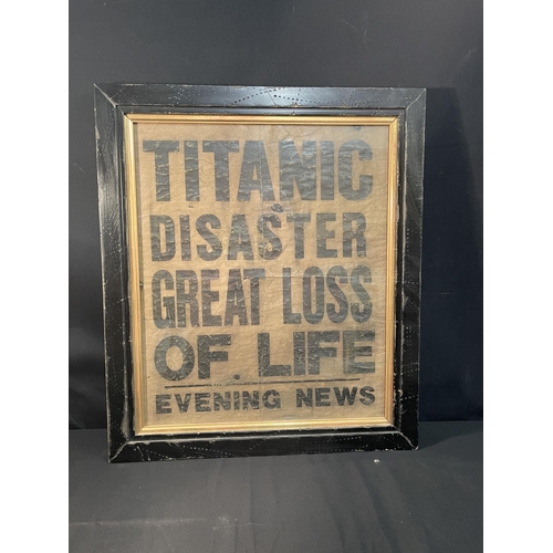 266 - R.M.S. TITANIC: Newspaper promotional advertising sheet section 'Titanic Disaster Great Loss of Life... 