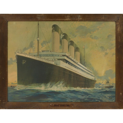 269 - R.M.S. TITANIC: Montague Birrel Black, (1884-1940). Extremely rare and iconic lithographic pre-maide... 