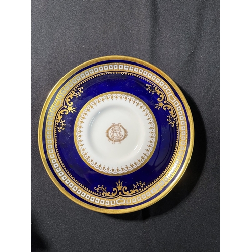 273 - WHITE STAR LINE/R.M.S. TITANIC: A stunning cobalt blue Demitasse cup and saucer of the style used on... 