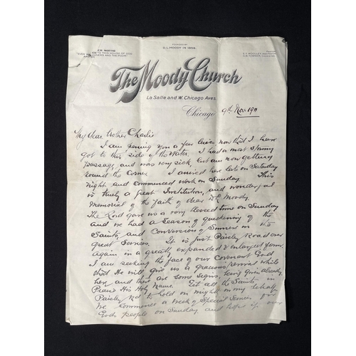 276 - R.M.S. TITANIC: THE PASTOR JOHN HARPER ARCHIVE. Superb three page letter handwritten by John Harper ... 