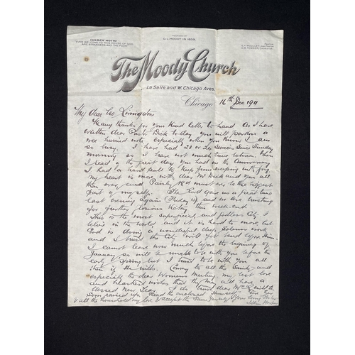 277 - R.M.S. TITANIC: THE PASTOR JOHN HARPER ARCHIVE. Superb three page letter handwritten by John Harper ... 