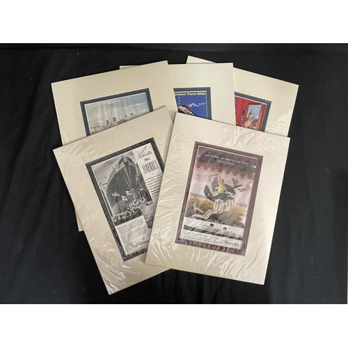 3 - OCEAN LINER: Advertisements to include French Line, Italian Line, US Line, etc, all mounted 6.½ins. ... 