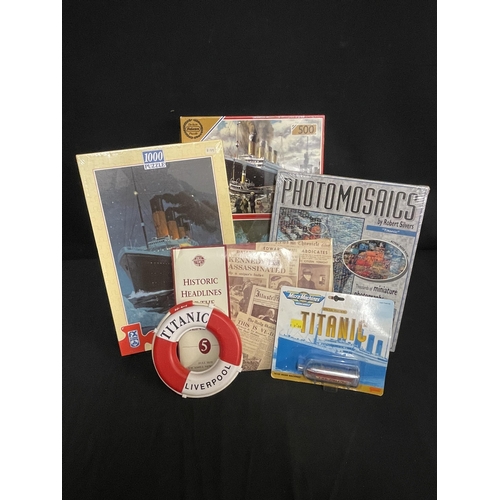 30 - R.M.S. TITANIC: Large collection of modern Titanic related reproduction and novelty items. (2 boxes)