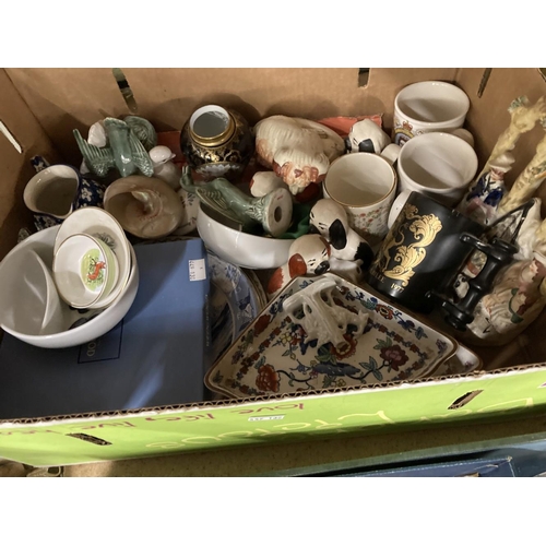 23 - 19th/20th cent. Ceramics & Glass: Includes Staffordshire, commemorative plates, Booths Pompadour hor... 