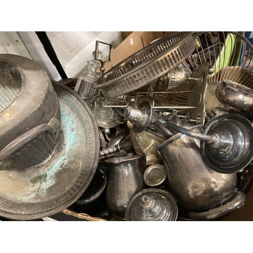 27 - Platedware: Hotel ware a selection of caddies, teapots, tankards, goblets, serving dishes and trays ... 