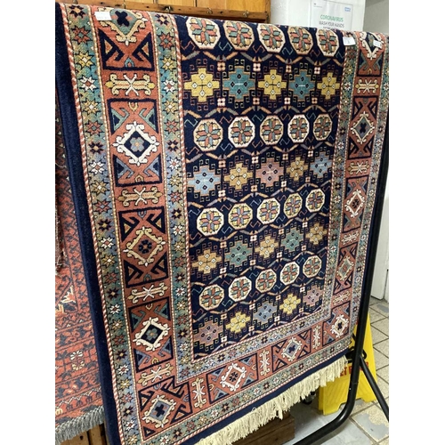3 - Carpets: 20th cent. Blue ground wool runner. 72ins. x 36ins.