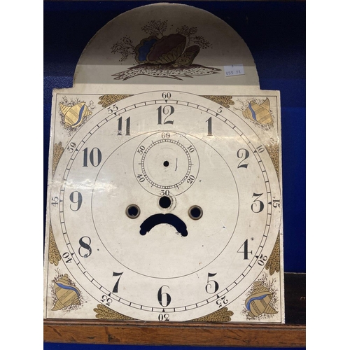 115 - Clocks: Painted longcase arch dial clock faces, one John Nicholson Newcastle. 20ins. and 17ins. (2)