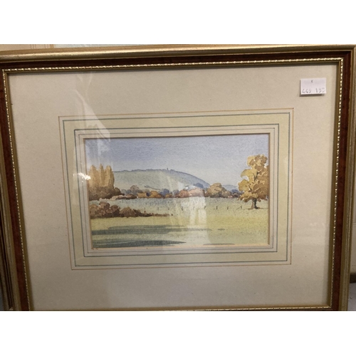 138 - Olive Murry watercolour landscape signed, framed and glazed. 13½ins. x 9½ins. Pair of framed and gla... 