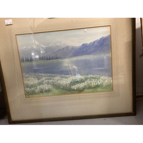 138 - Olive Murry watercolour landscape signed, framed and glazed. 13½ins. x 9½ins. Pair of framed and gla... 