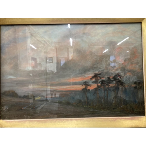 156 - E. H. Chetwood Aitken: 19th cent. Pastel landscape signed bottom left. Bears label to reverse The Pa... 