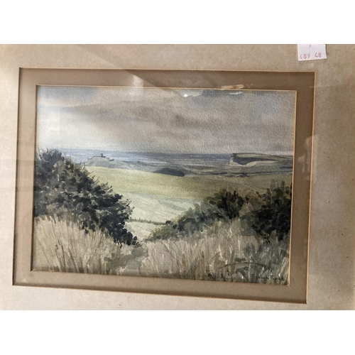 161 - M. Fasken watercolour Nesso Lake Como, framed and glazed. 15ins. x 11ins. Landscape signed Simpson 1... 