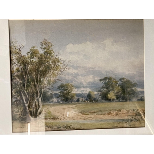 162 - 19th cent. English School. Watercolour on board. Inscribed to verso Woodbury Common by John Varley. ... 