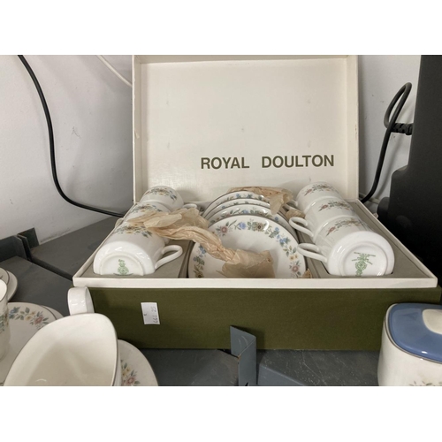 182 - Royal Doulton boxed Pastorale coffee set, plus six piece dinner set and tea set.