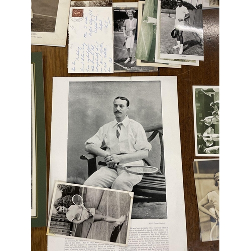 189 - Tennis: Mixed selection, Photos, Postcards, Magazines, Tilden, Hoad, Shimidzu/Alonso, Belgium Team 1... 