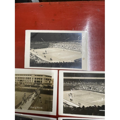 190 - Tennis: Matches in progress at Wimbledon by Trim, Lenglen v Vlaston, various courts inc. Centre, Bou... 