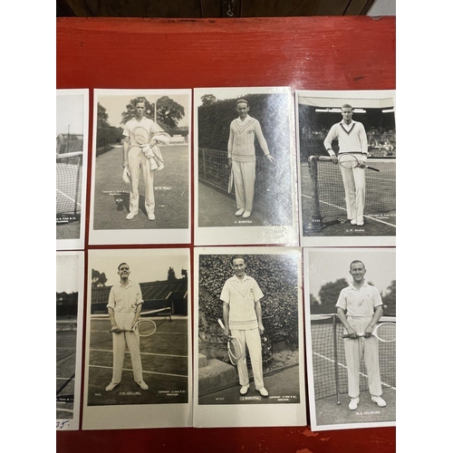 191 - Tennis: Good selection of Men Players, photo postcards by Trim, inc. Crawford, Menzel, Stoefen, Boro... 