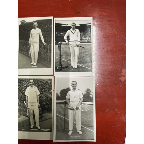 191 - Tennis: Good selection of Men Players, photo postcards by Trim, inc. Crawford, Menzel, Stoefen, Boro... 