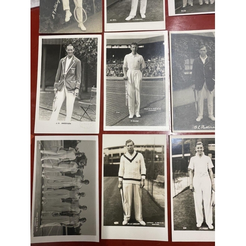 192 - Tennis: Good selection of Men Players, photo postcards by Trim, inc. G Patterson, Crawford, Gregory,... 