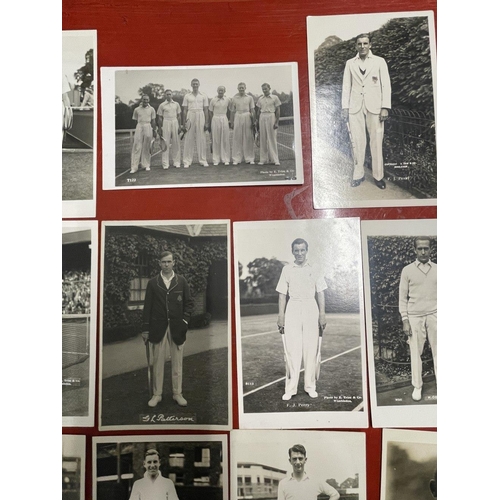 192 - Tennis: Good selection of Men Players, photo postcards by Trim, inc. G Patterson, Crawford, Gregory,... 