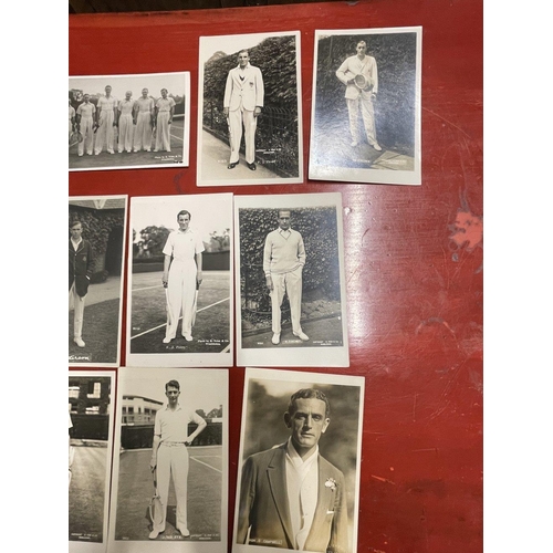 192 - Tennis: Good selection of Men Players, photo postcards by Trim, inc. G Patterson, Crawford, Gregory,... 