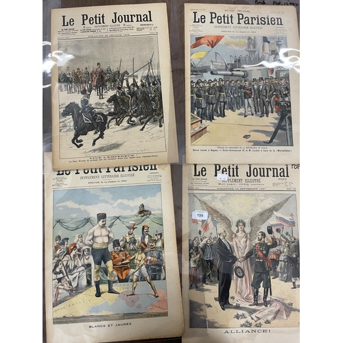 198 - Le Petit Journal, large format French political magazine, each with impressive coloured designs to c... 