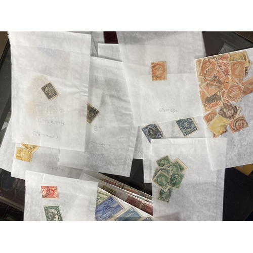 211 - Stamps: 19th and 20th cent. Collection of Commonwealth, loose in tissue bags, in folio, including Bu... 