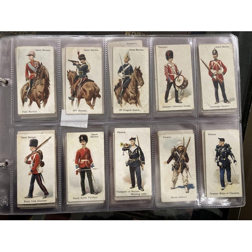 212 - Cigarette Cards: One album containing eleven complete sets from various manufacturers including Gall... 