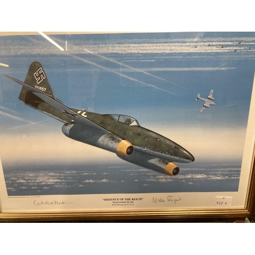 233 - Aviation Prints: The Hunter F86A signed by Adrian Gjertsen 17ins. x 12ins, Duel Below Zero Gunter Ra... 