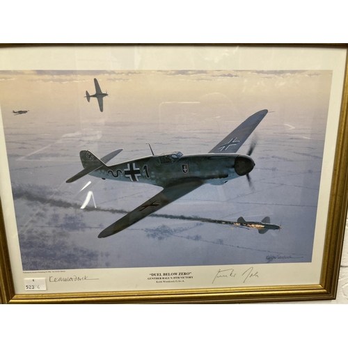 233 - Aviation Prints: The Hunter F86A signed by Adrian Gjertsen 17ins. x 12ins, Duel Below Zero Gunter Ra... 