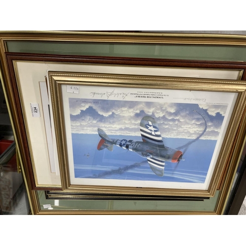 234 - Aviation Prints: A collection of mixed prints including signed examples First Light Battle of Britai... 