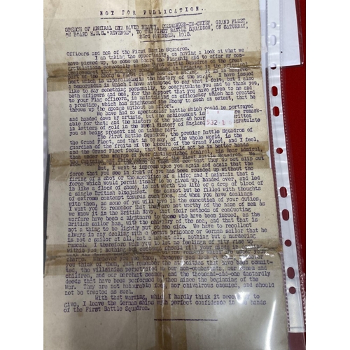 236 - WWI/Royal Navy: Rare pair of documents obtained by Able Seaman John Johnson who served onboard H.M.S... 