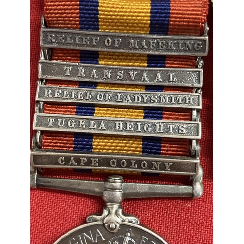 238 - Medals & Awards: Father and son groups includes Queen's South Africa medal with five bars for Cape C... 