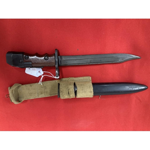 248 - Militaria/Edged Weapons: British WWII No. 7 MK1 bayonet 1944-1948. 13¼ins.