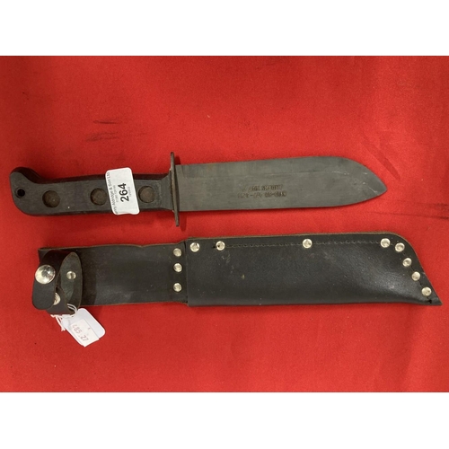 264 - Militaria/Edged Weapons: British MOD survival knife 1997, black. 12ins.