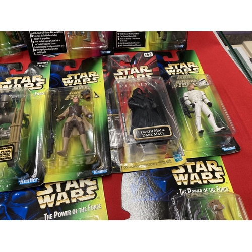 287A - Toys: boxed Star Wars The Power of The Force figures and Episode One to include Luke Skywalker, Land... 