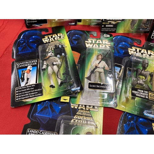 287A - Toys: boxed Star Wars The Power of The Force figures and Episode One to include Luke Skywalker, Land... 