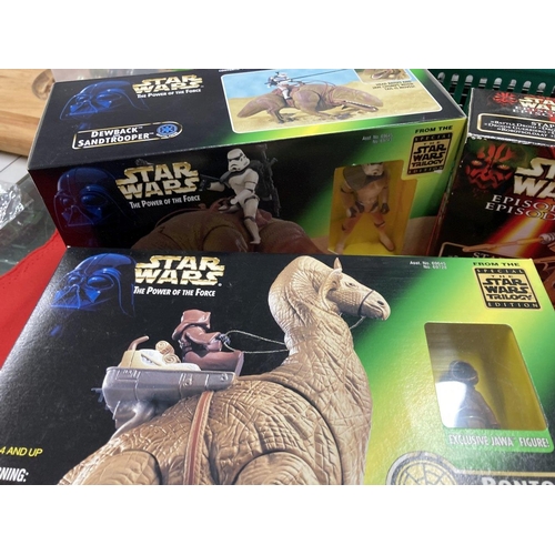 288 - Toys: Star Wars Power of The Force and Episode One boxed figure groups to include Death Star Escape,... 