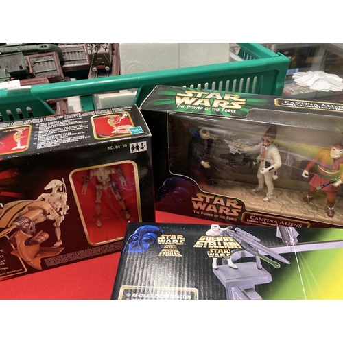 288 - Toys: Star Wars Power of The Force and Episode One boxed figure groups to include Death Star Escape,... 