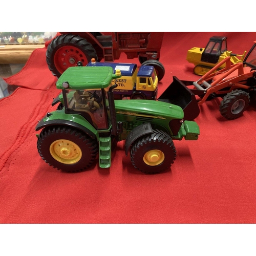 300 - Toys: Diecast Farming Machinery, mixed brands including Corgi, ROS, Joal, Siku, and eight unbranded ... 