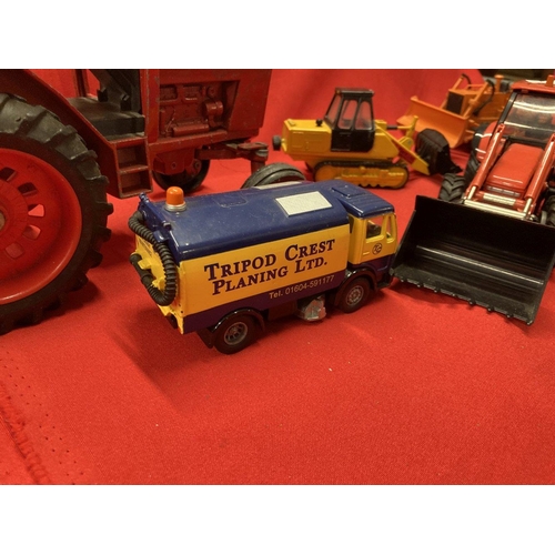 300 - Toys: Diecast Farming Machinery, mixed brands including Corgi, ROS, Joal, Siku, and eight unbranded ... 