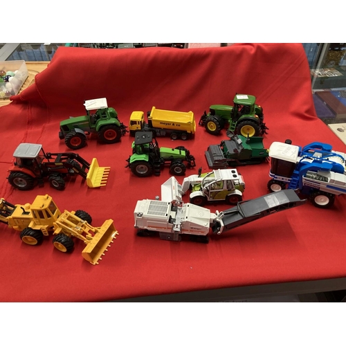 306 - Toys: Diecast Farming Machinery, Siku Germany, includes Braud SB64 Grape Picker, Claas Jargo C50, Wi... 