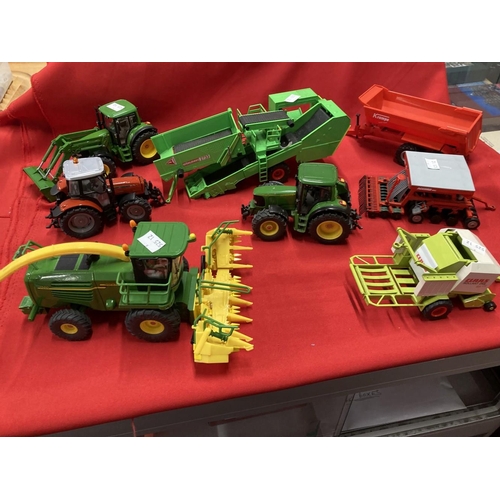 306 - Toys: Diecast Farming Machinery, Siku Germany, includes Braud SB64 Grape Picker, Claas Jargo C50, Wi... 