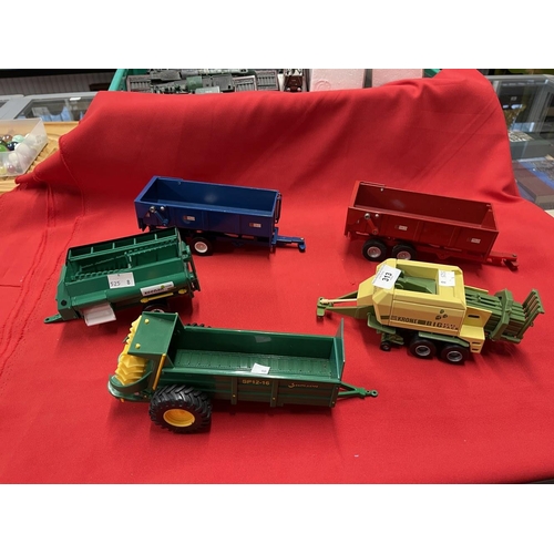 313 - Toys: Diecast Britain's selection of farm machinery includes Krone Big Pack Baler, Keenan Mixer Wago... 