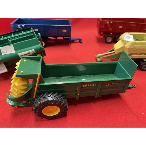 313 - Toys: Diecast Britain's selection of farm machinery includes Krone Big Pack Baler, Keenan Mixer Wago... 