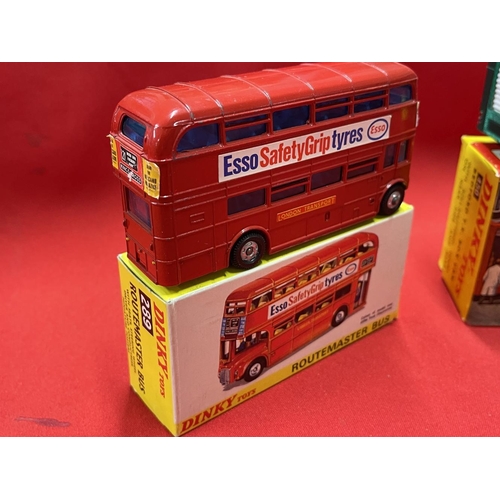 321 - Toys: Diecast Dinky Toys 1964-65, 289 Routemaster Bus, Esso safety grip tyres, driver and conductres... 