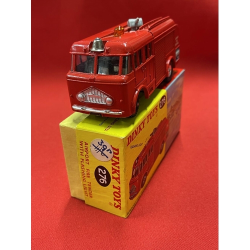 323 - Toys: Diecast Dinky Toys 1962-69, 276 Airport Fire Tender in yellow/red export box.