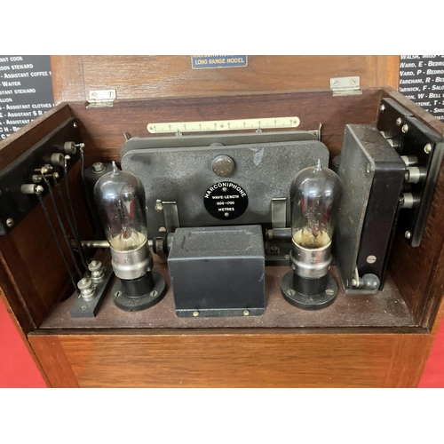 344 - Radios: Marconiphone V2A long range radio receiver c1920s. 12ins. x 10ins.