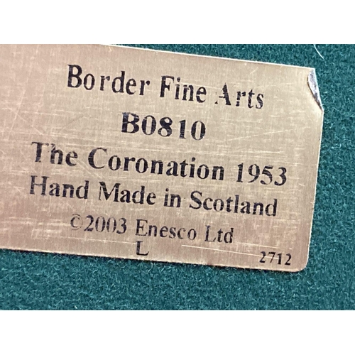 405B - Border Fine Arts: Large centrepiece Queen Elizabeth II Coronation Procession 1953, featuring Coronat... 